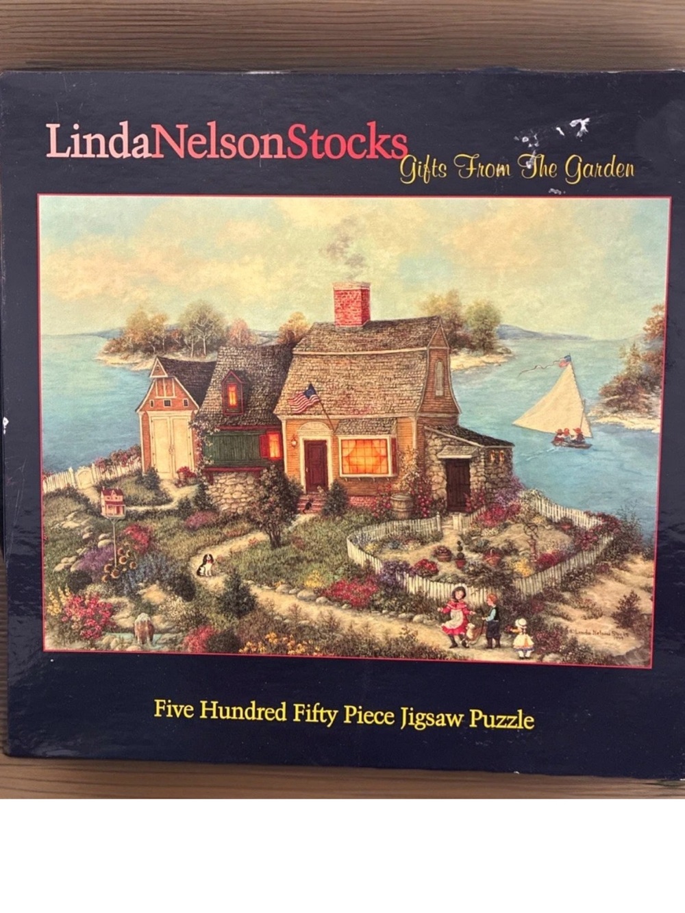 Linda Nelson Stocks Coastal Cottage 550-Piece Jigsaw Puzzle - Blue & Multicolor